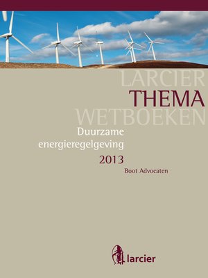cover image of Duurzame energieregelgeving 2013